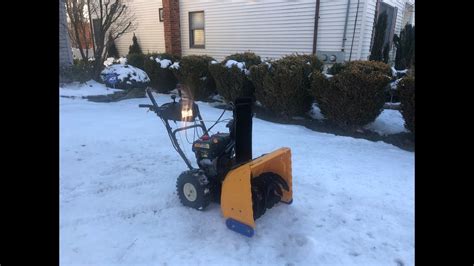 Inspect the cogged belt to determine if it is broken or worn out, and ensure that the belt is properly adjusted. . Cub cadet snow blower wont start